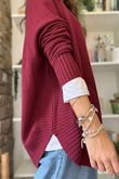 Charli Circle Knit Top Burgundy 